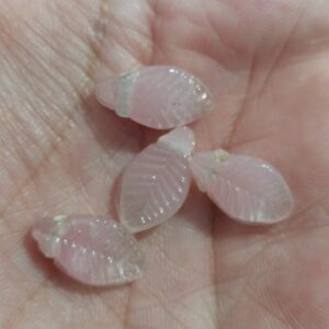 1 cuenta murano hoja 🍁 14mm rosa