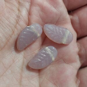 1 cuenta hoja 🌿 murano rosa 16mm