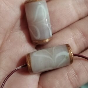 1 cuenta murano tubo morado 22x11mm