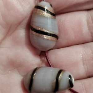 1 cuenta murano lágrima morada 21mm