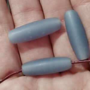 1 cuenta murano barril morada 23x8mm