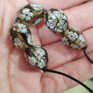 1 cuenta murrina murano millefiori 14x12mm