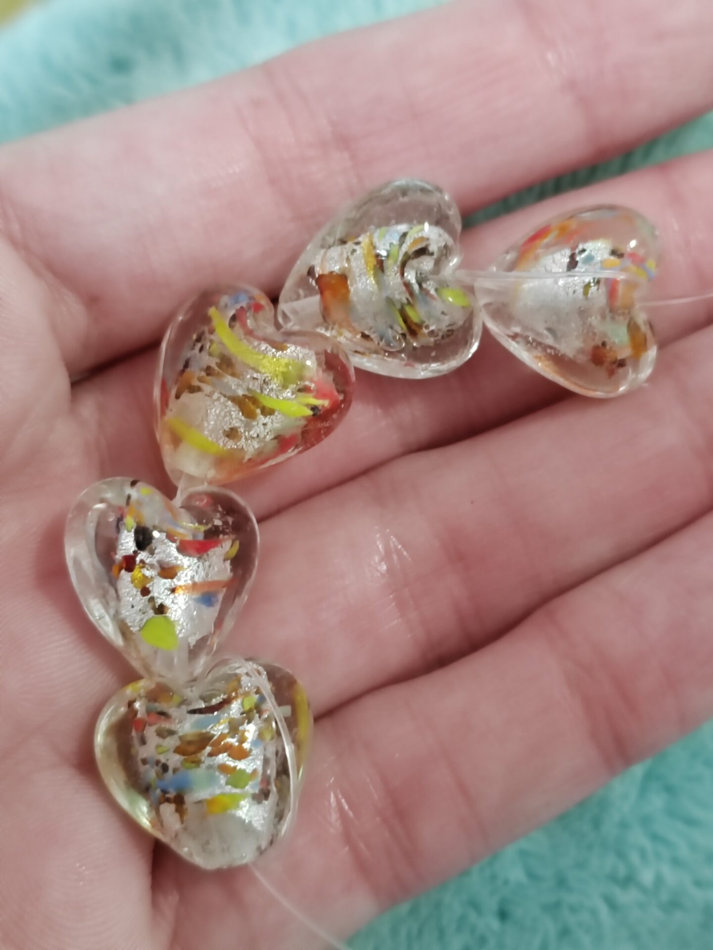 1 cuenta de corazón murano 14mm