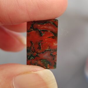 cabujón ágata musgo roja 20x12mm