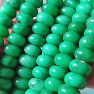 1 hilo de jade esmeralda rondel10x6mm