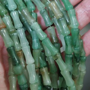 1 hilo de jade bambú 12x6mm