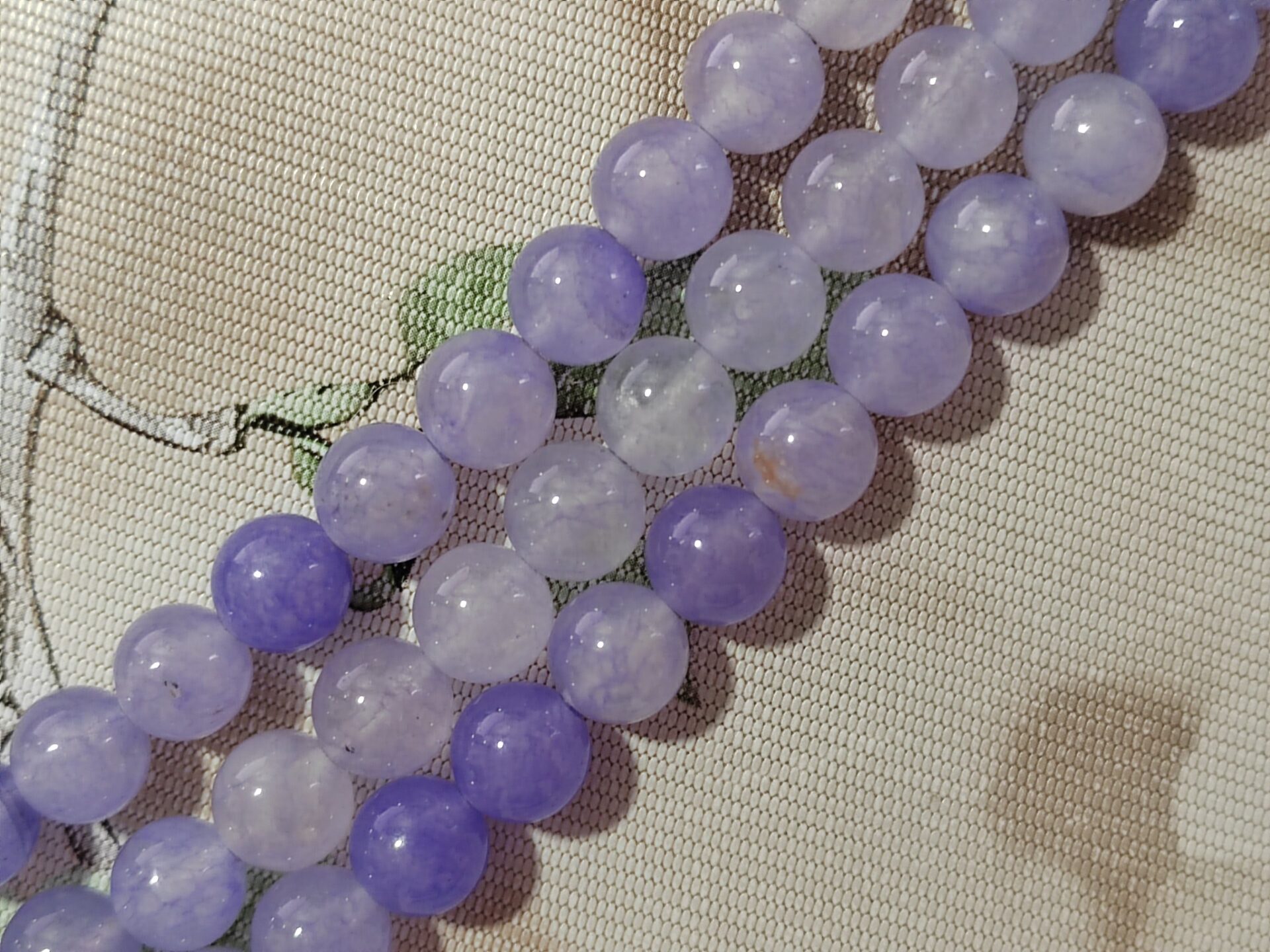 1 hilo de jade lavanda 8mm
