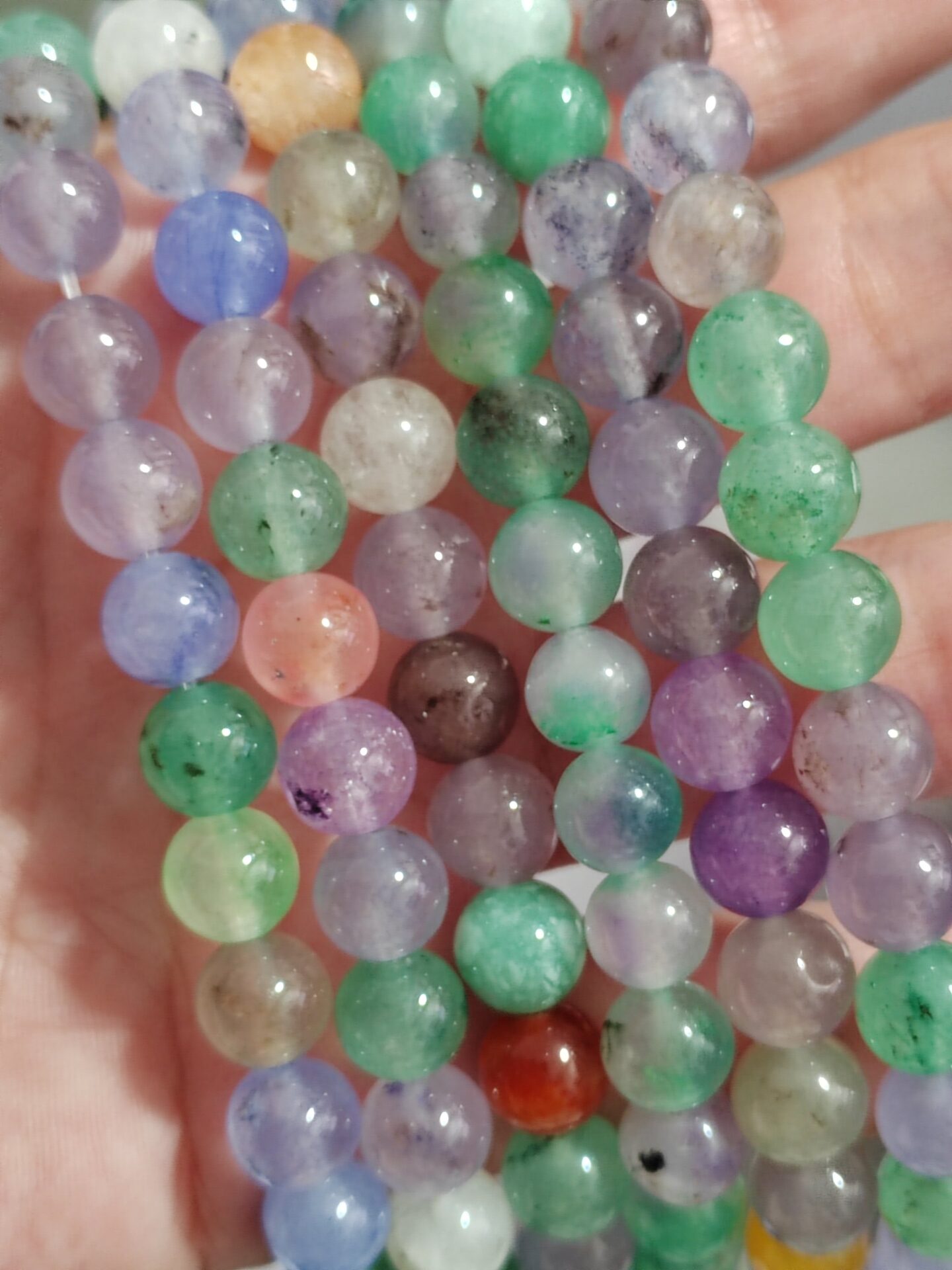 1 hilo de jade multicolor 8mm - Imagen 2