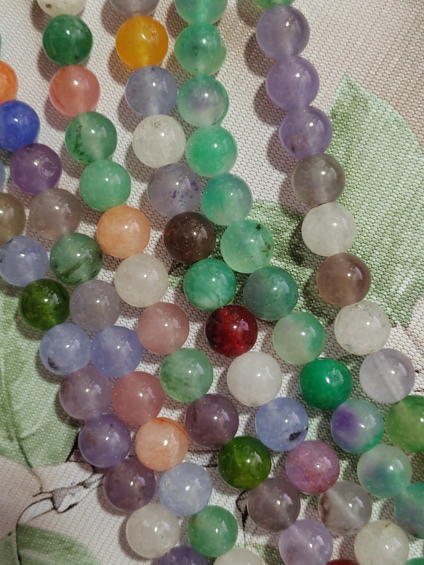 1 hilo de jade multicolor 8mm