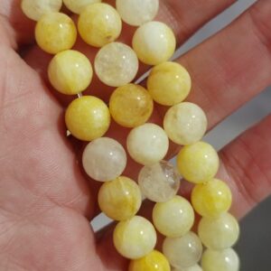 1 hilo calcita amarilla 8mm