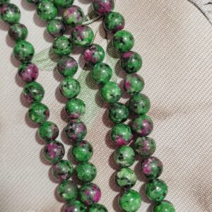 1 hilo de rubí zoisite 6mm
