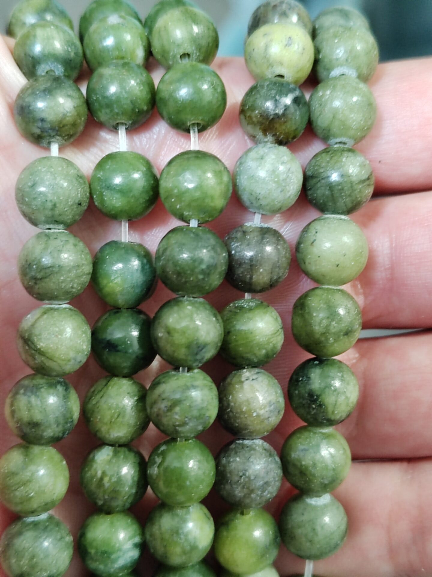 1 hilo de jade nefrita 8mm