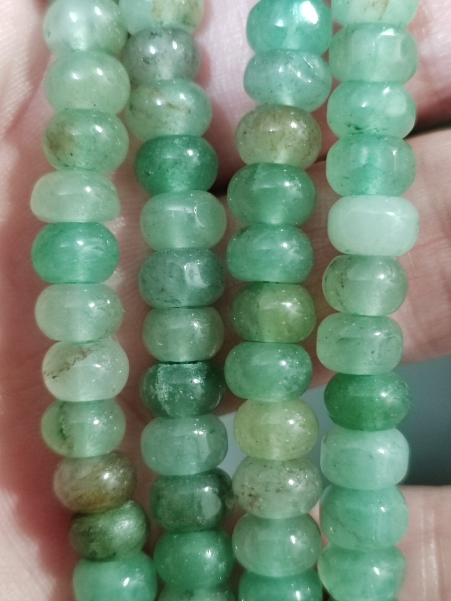 1 hilo aventurina rondel 6x4mm
