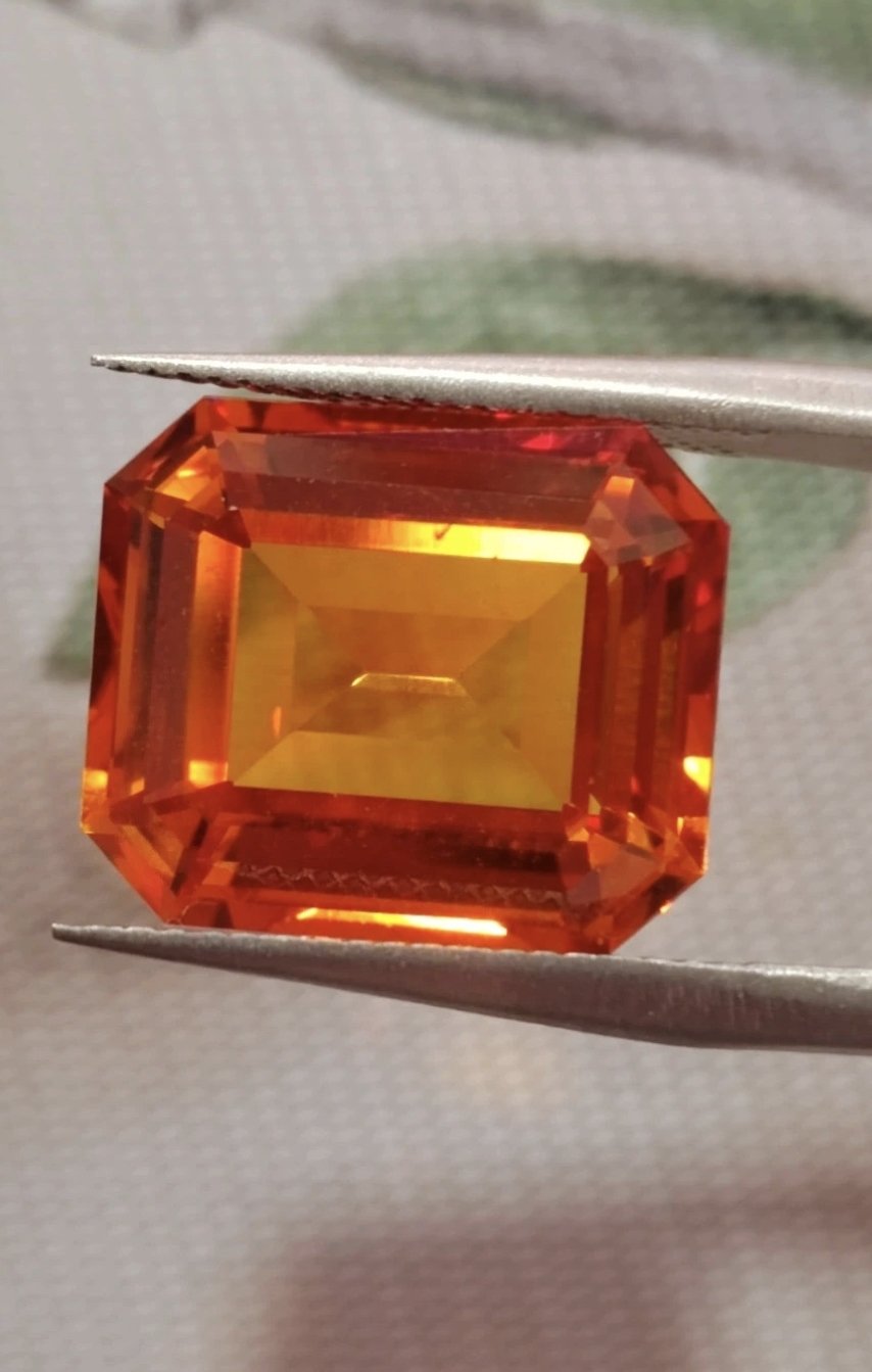 Zafiro padparadsha 14x11mm