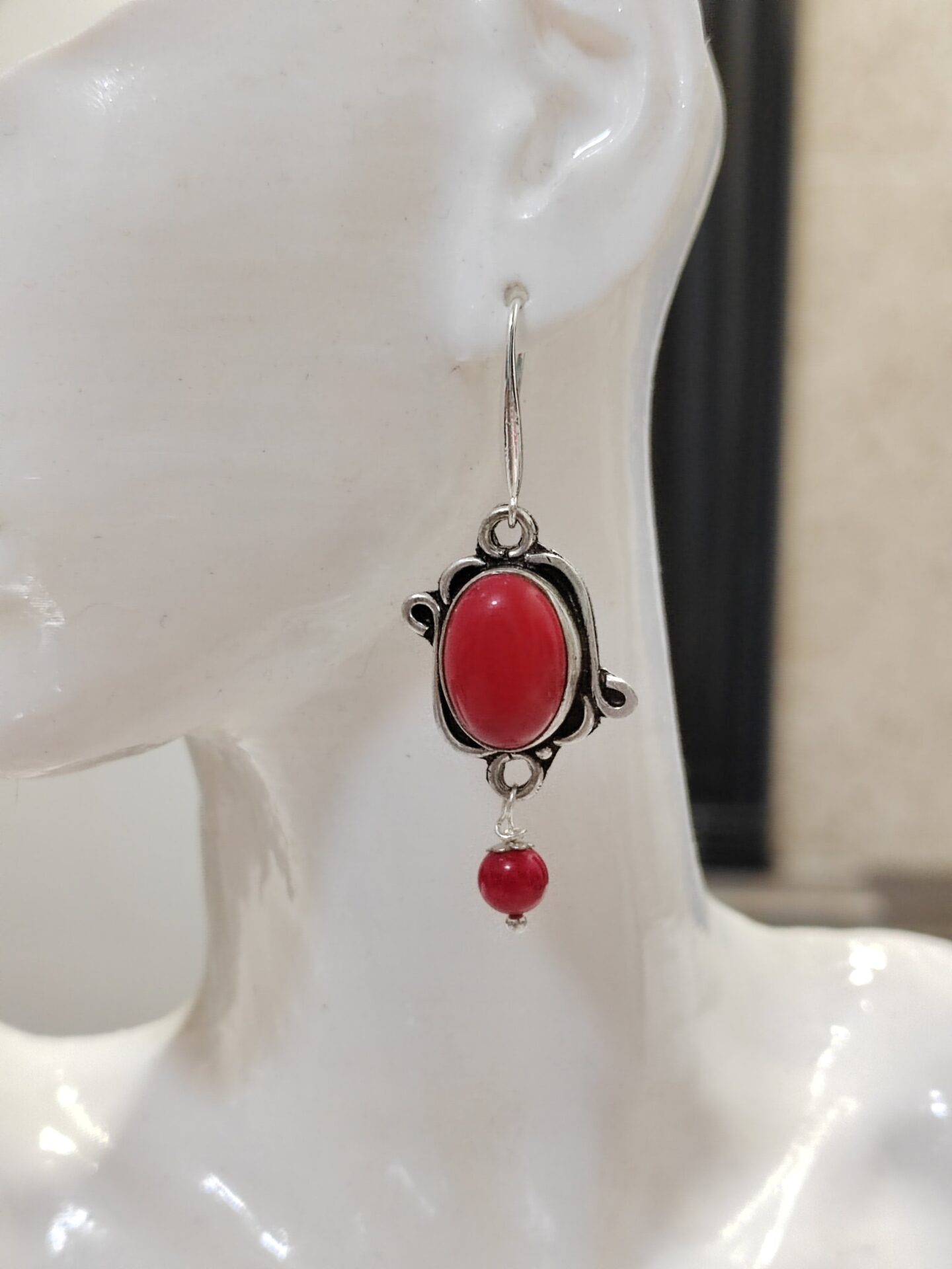 pendientes de coral rojo - Imagen 2
