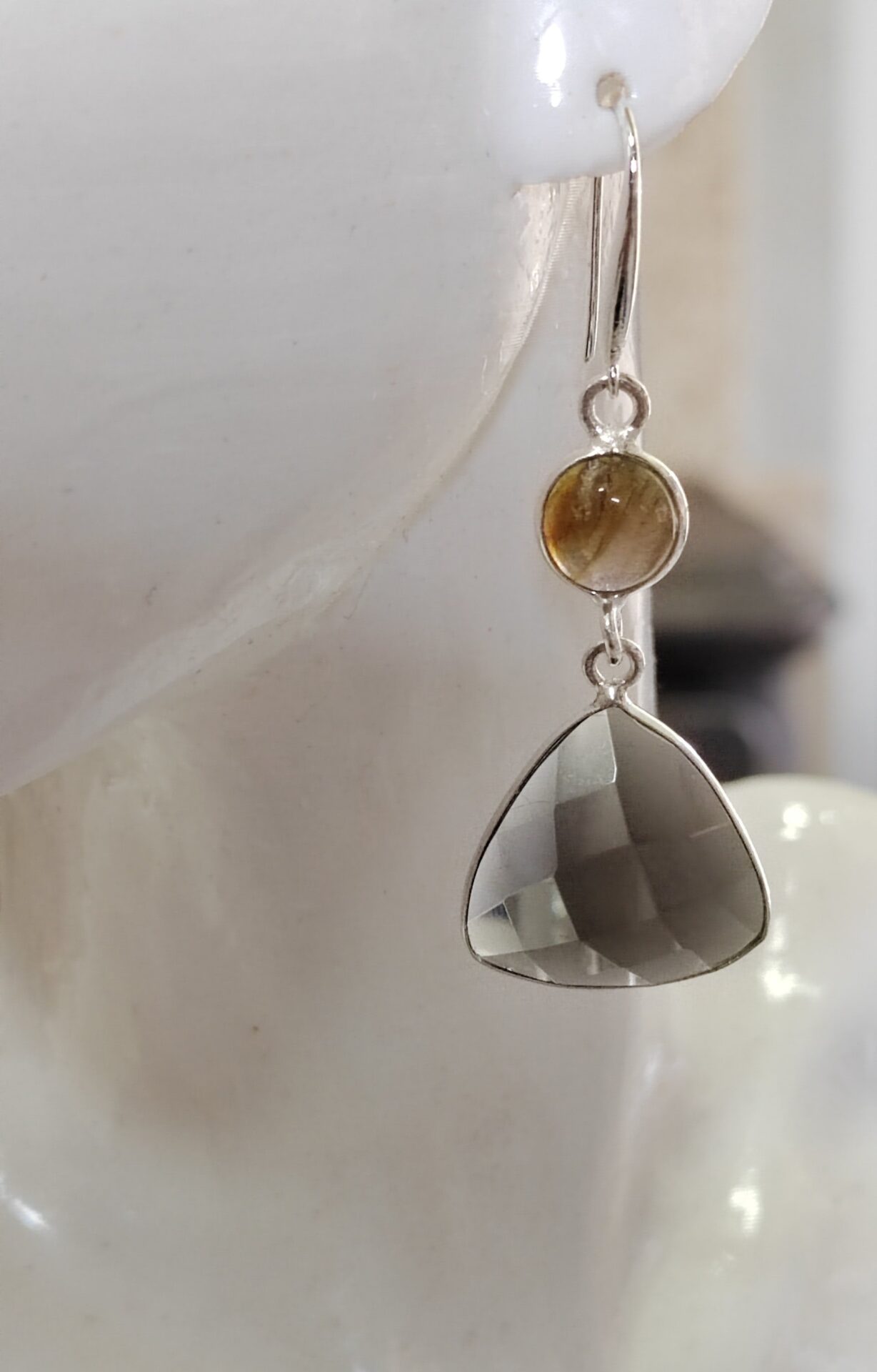 pendientes iolitas y labradoritas - Imagen 2