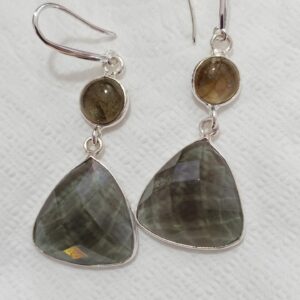 pendientes iolitas y labradoritas
