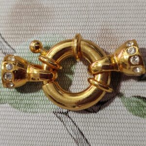 cierre reasa timón con casquillas strass 18mm