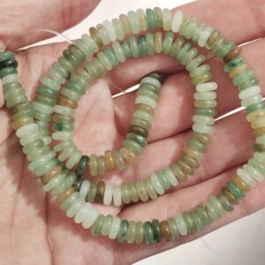 1 hilo jade rondel natural 6x2mm
