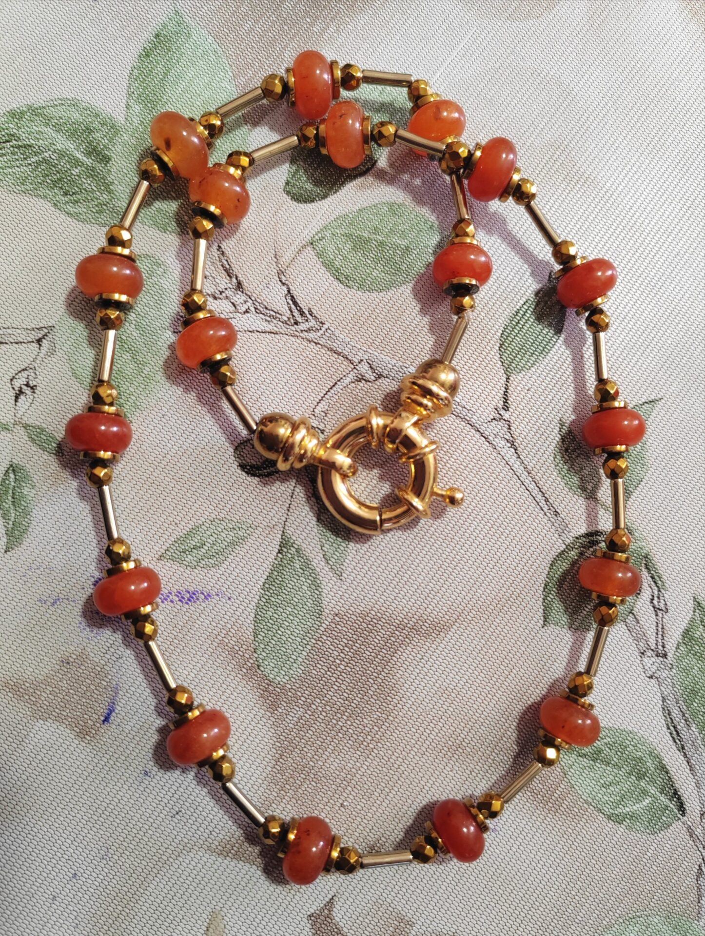 collar de aventurinas naranjas - Imagen 3