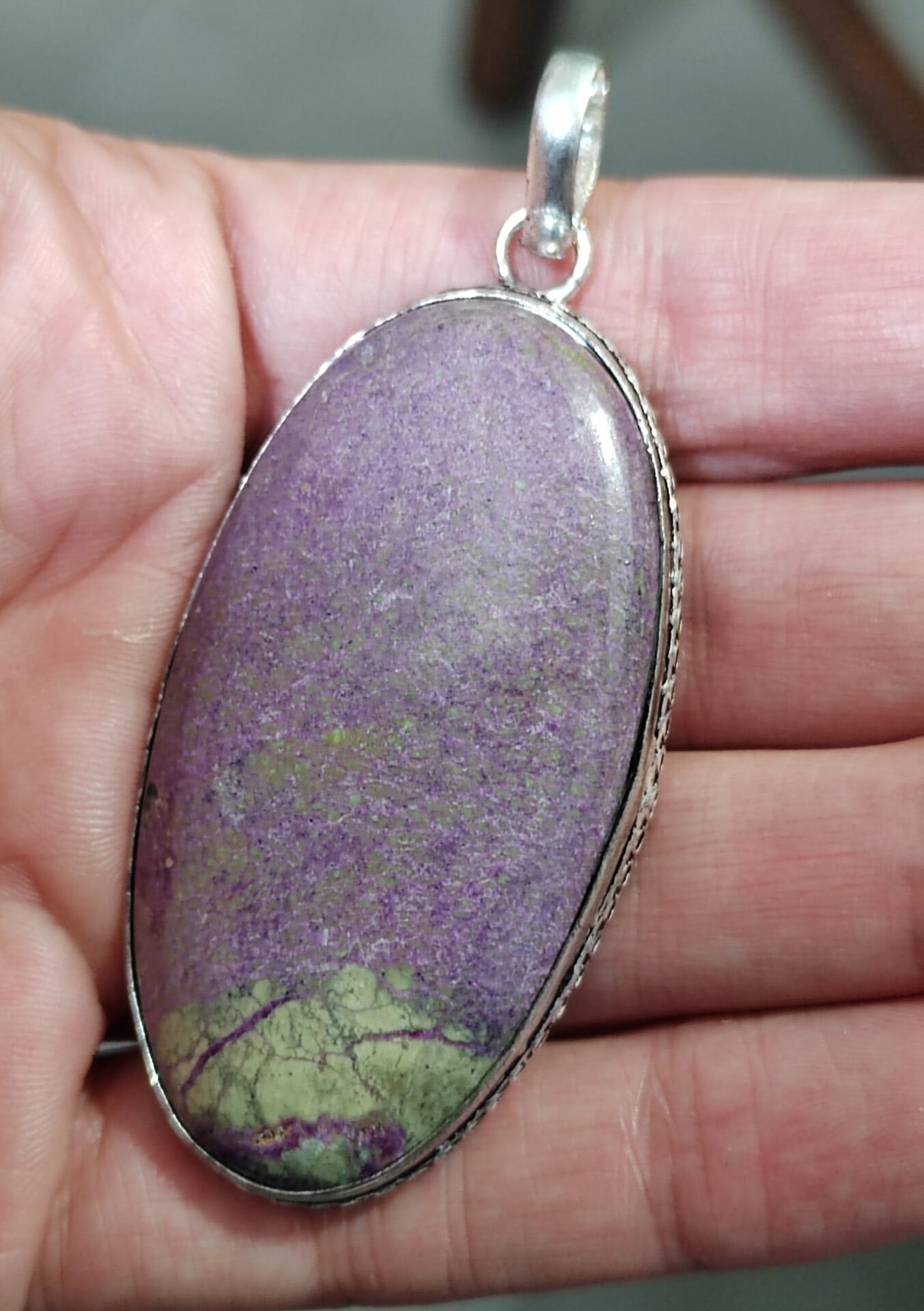 Colgante de purpurita baño plata 925